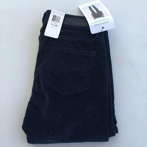 [Calvin Klein Jeans] Navy Corduroy Skinny Pant - Picture 6 of 7